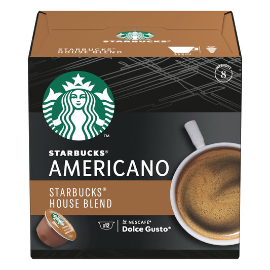 Starbucks by Nescafé Dolce Gusto House Blend Medium Roast Coffee Pods 12 Pods Per Box 102g