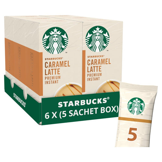 Starbucks Caramel Latte Premium Instant Coffee 5 x 21.5g Sachets