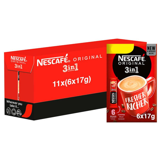 Nescafe 3in1 Instant Coffee, 6 Sachets x 17g