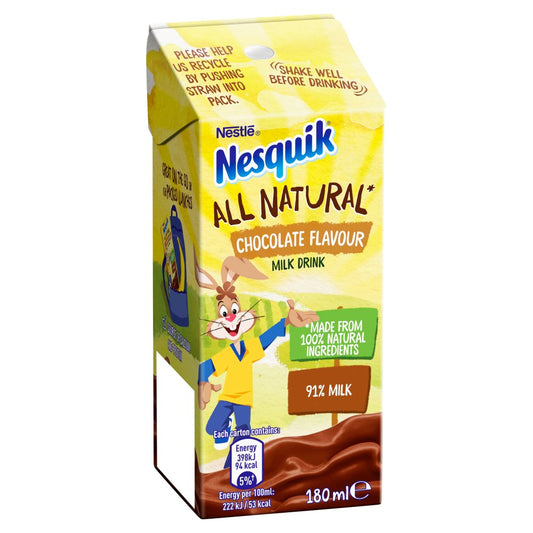 Nesquik All Natural Chocolate Milkshake Drink 180ml