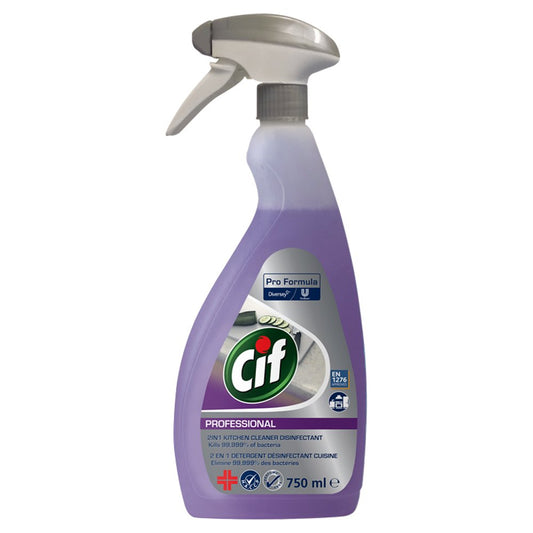 Cif Professional 2in1 Kitchen Cleaner Disinfectant 750ml