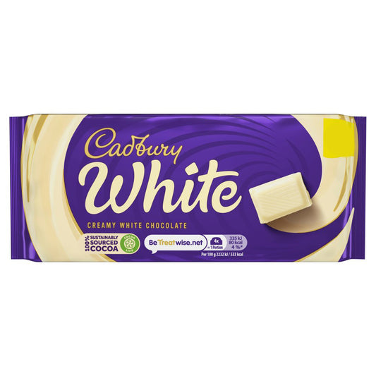 Cadbury White Chocolate Bar 90g