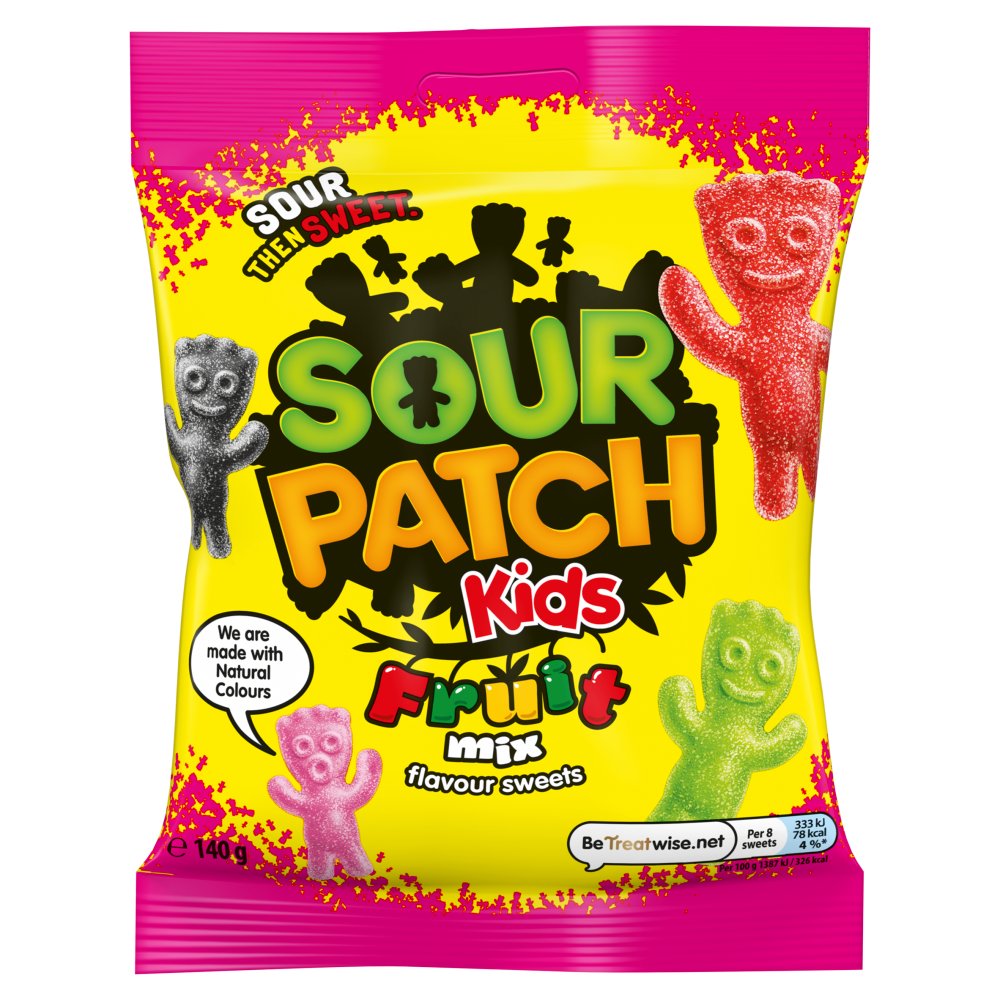 Sour Patch Kids Fruit Mix Flavour Sweets Bag 140g