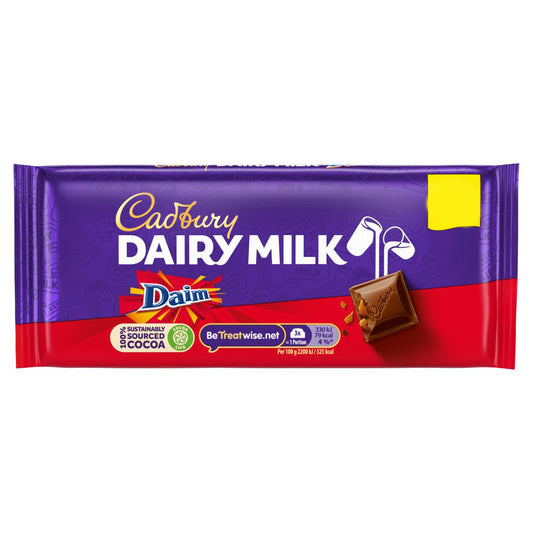 Cadbury Dairy Milk Daim Chocolate Bar 120g