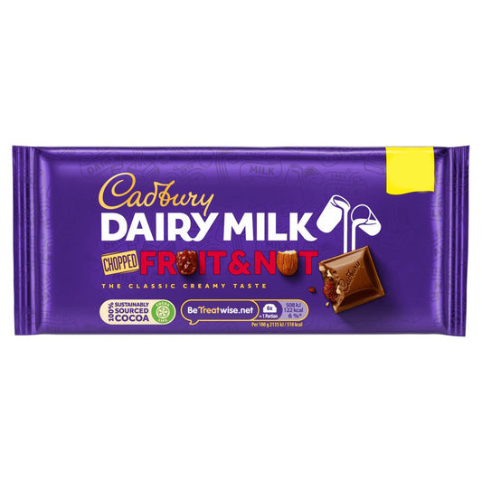 Cadbury Dairy Milk Fruit and Nut Chocolate Bar 95g