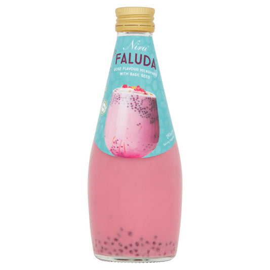 Niru Faluda Rose Flavour Milkshake with Basil Seed 290ml