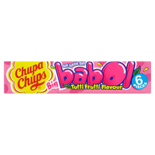 Chupa Chups Big Babol Tutti Frutti Flavour Soft Bubble Gum - 28g / 6 Pieces