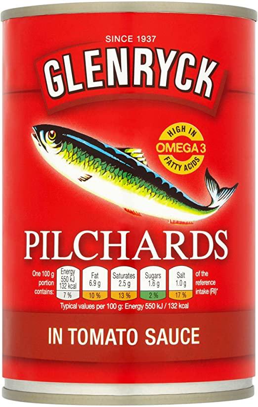 Glenryck Pilchards in Tomato Sauce 400g Box of 12