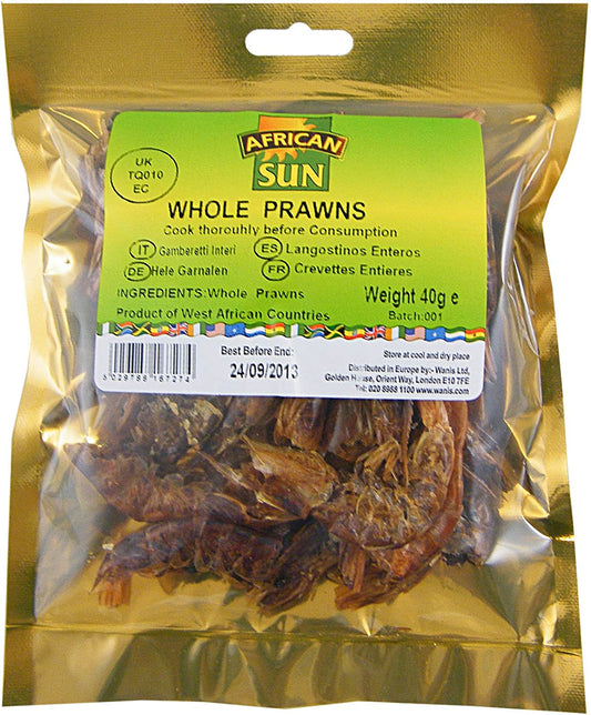 African Sun Whole Prawns 40g