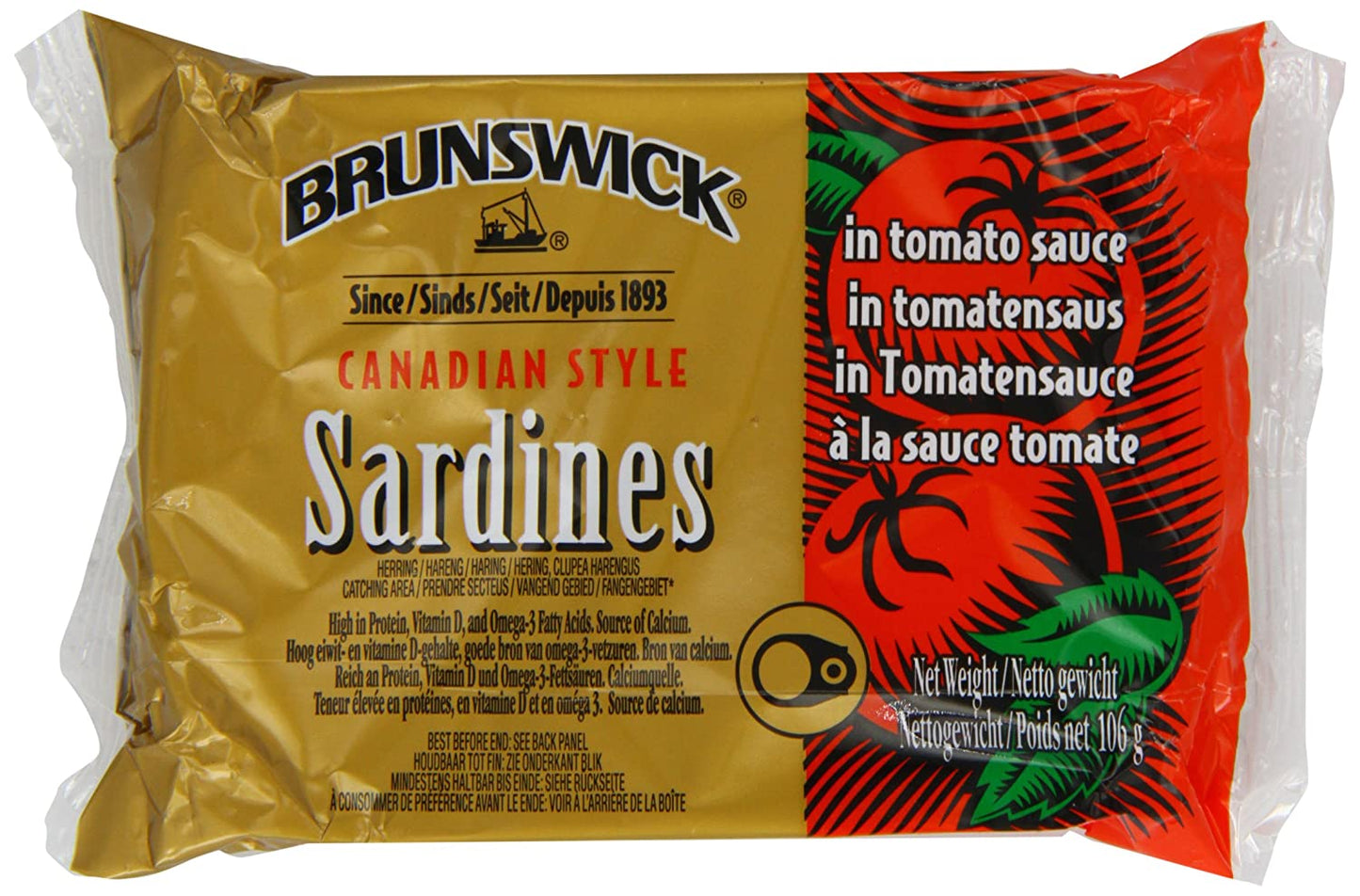 MASBrunswick Sardines in Tomato Sauce 106g-Mas