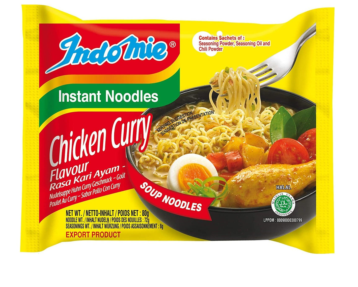 Indomie Noodles Chicken Curry 70g Box of 40