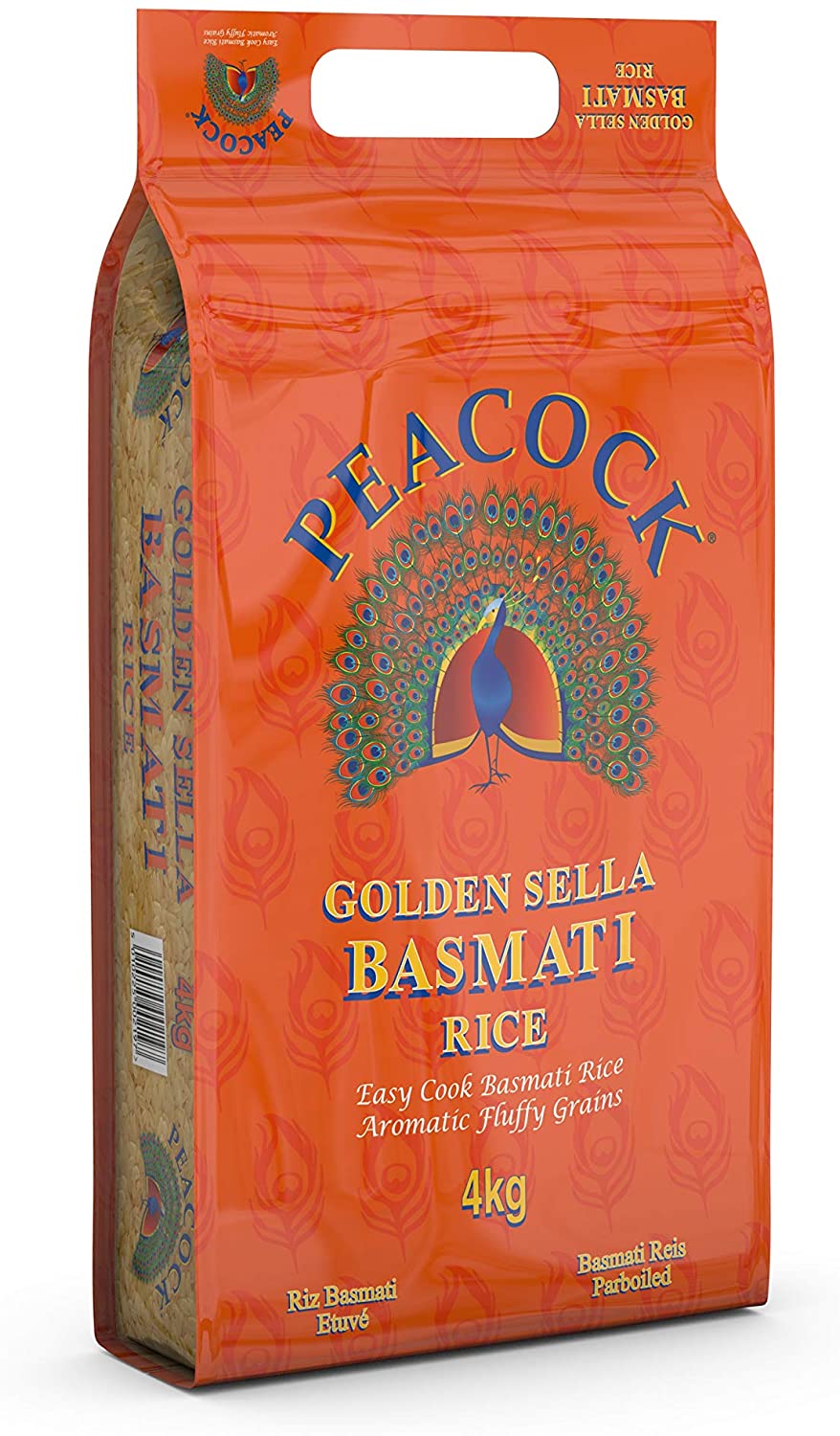 Peacock Golden Sella Basmati 4kg Box of 1