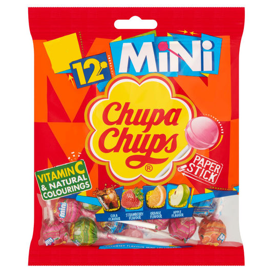 Chupa Chups Mini Assorted Flavour Mini Lollipops 12 Pcs