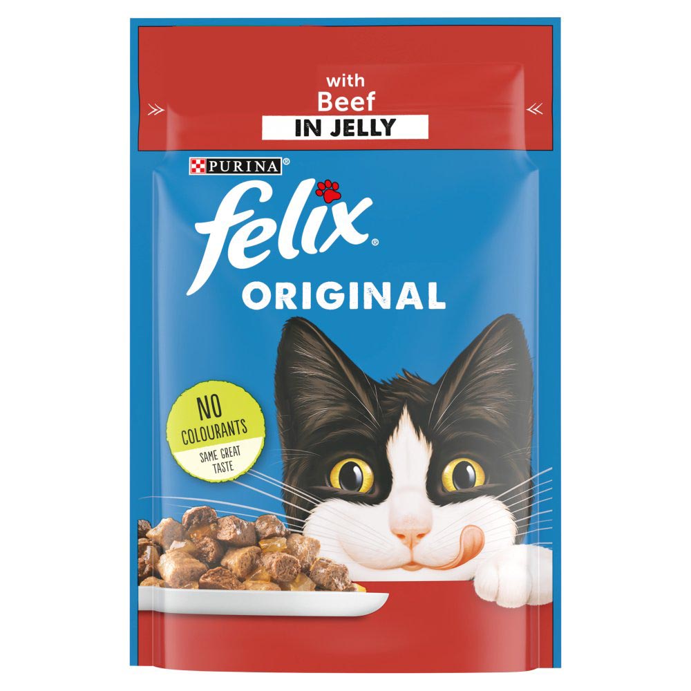 Felix Cat Pouches Poultry in Jelly, 12 x 100g : : Pet Supplies