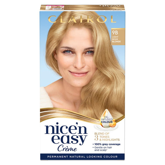 Clairol Nice'n Easy Hair Dye 9B Light Beige Blonde 177ml