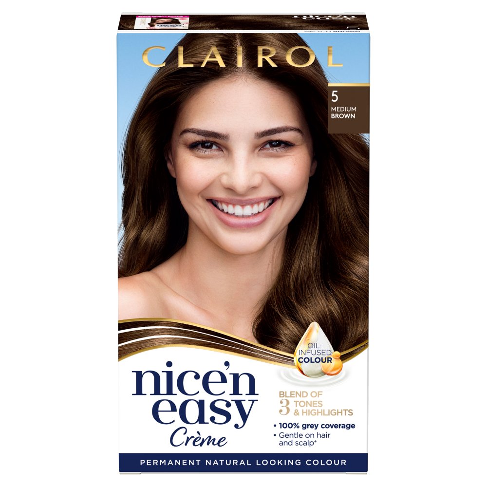 Clairol Nice'n Easy Hair Dye 5 Medium Brown 177ml