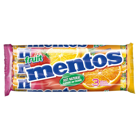 Mentos Fruit Chewy Dragees 114g