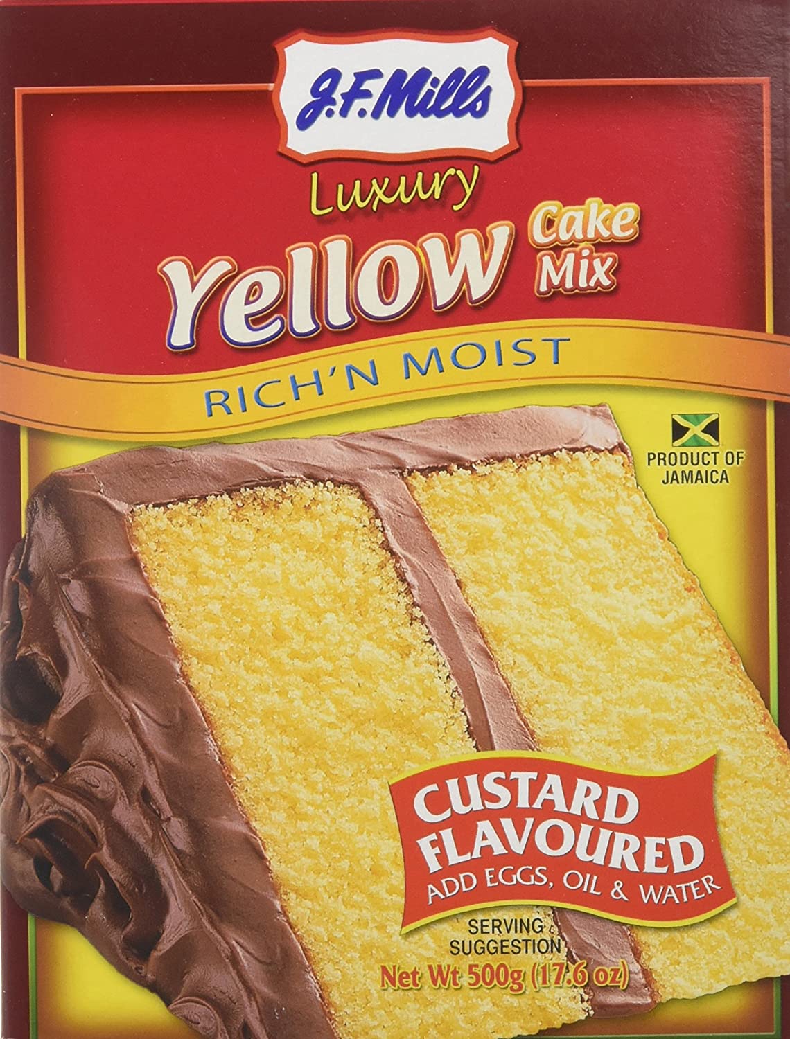 JF Mills Custard Flavored Yellow Cake Mix 500 g