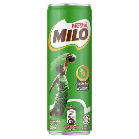 Milo ACTIV-GO Chocolate Flavoured Malt Milk Drink Can 240ml
