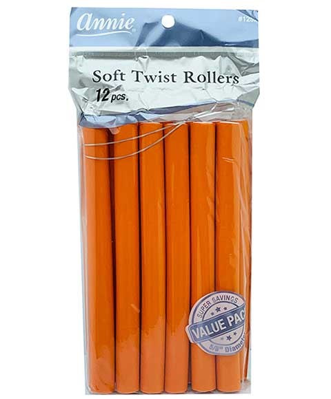 Annie Soft Twist Rollers Orange 1252