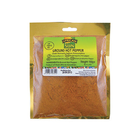 African Sun Ground Hot Pepper 80g