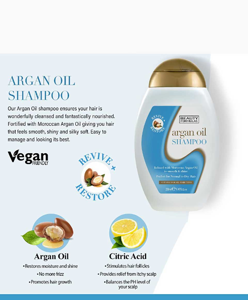 Beauty Formulas Argan Oil Shampoo