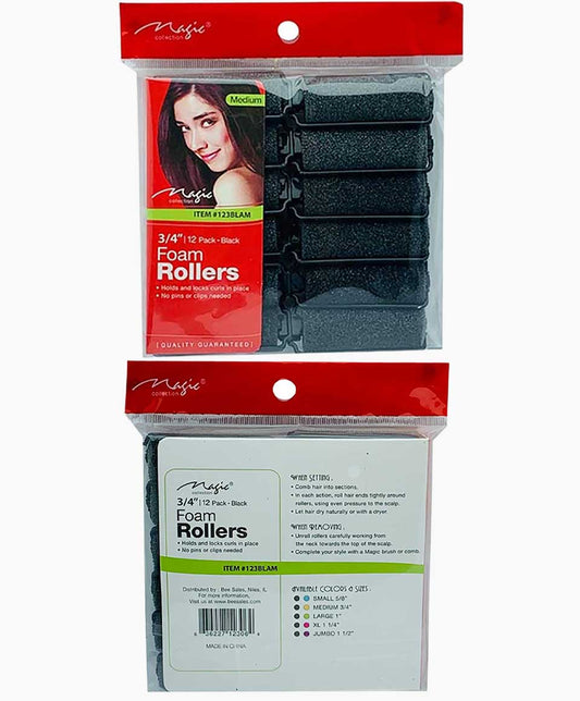 Magic Collection Foam Hair Rollers 123BLAM Medium