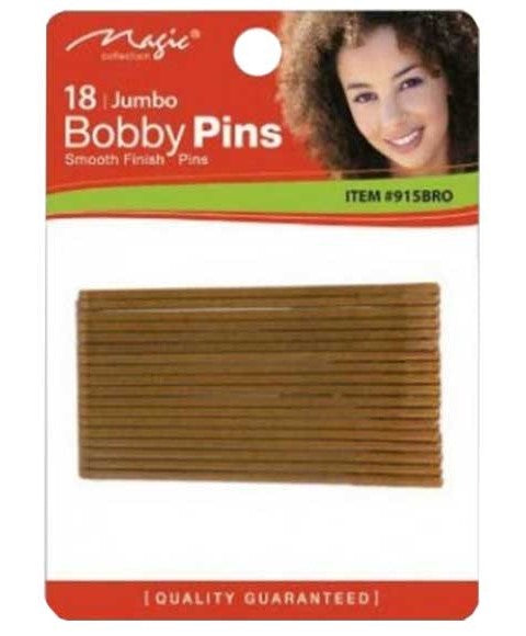 Magic Collection Jumbo Bobby Pins Brown