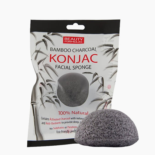 Beauty Formulas Bamboo Charcoal Knojac Facial Sponge