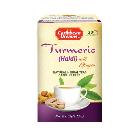 Caribbean Dreams Tumeric Ginger Tea 20's Box of 6