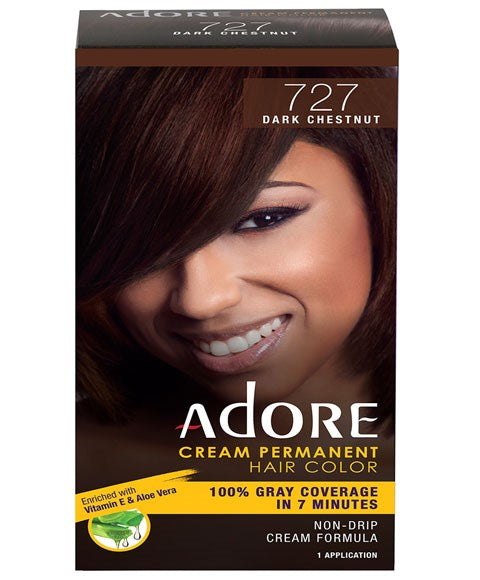 Adore Cream Permanent Hair Color Dark Chestnut 727