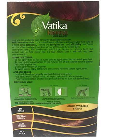 Vatika Henna Permanent Hair Color Burgundy