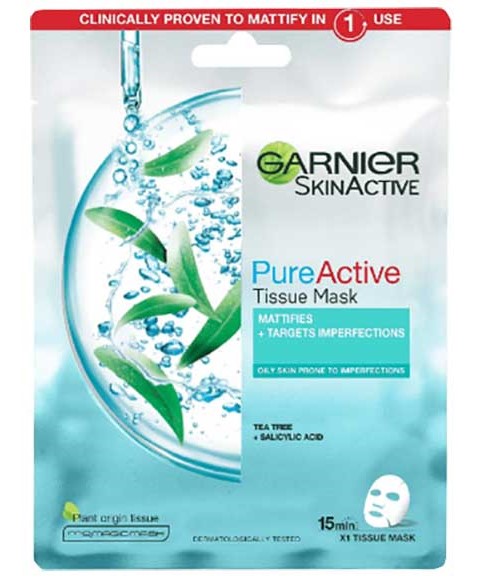 Skin Active Pure Active Tea Tree Plus Salicylic Acid Tissue Mask