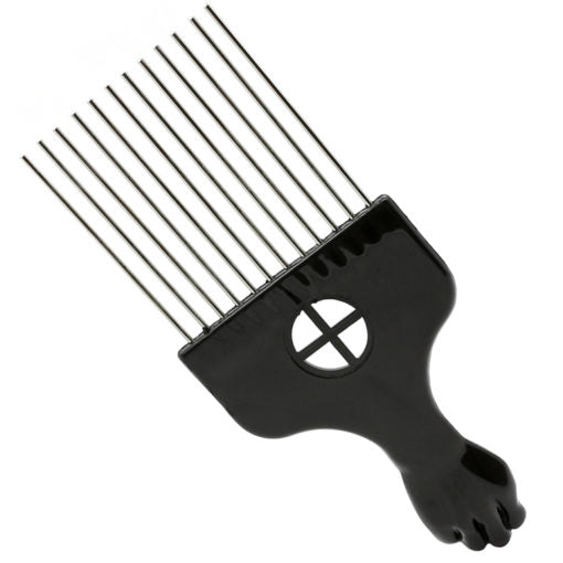 Afro Comb Plastic With Metal Handle