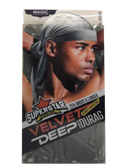 Magic Collection Superstar Velvet Deep Wave Durag 4803GRA