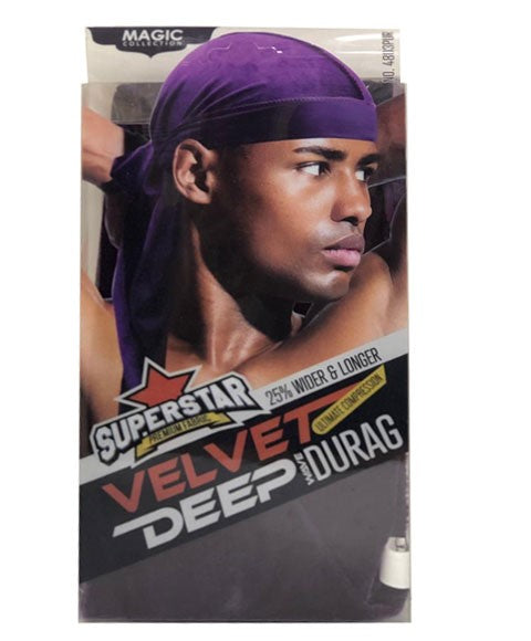 Magic Collection Superstar Velvet Deep Wave Durag 4803Pur