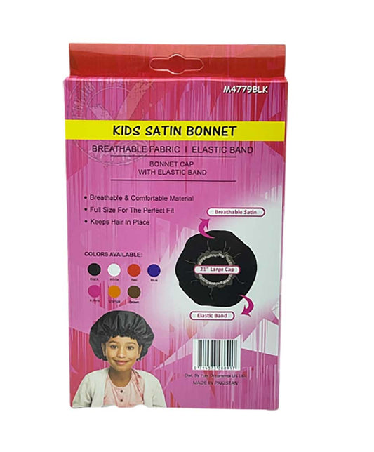 Murry Collection Kids Satin Bonnet M4779BLK