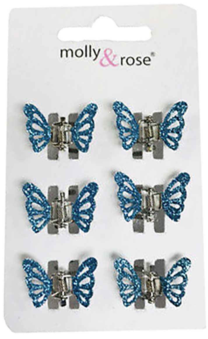 Glitter Butterfly Mini Clamps Assorted 4020