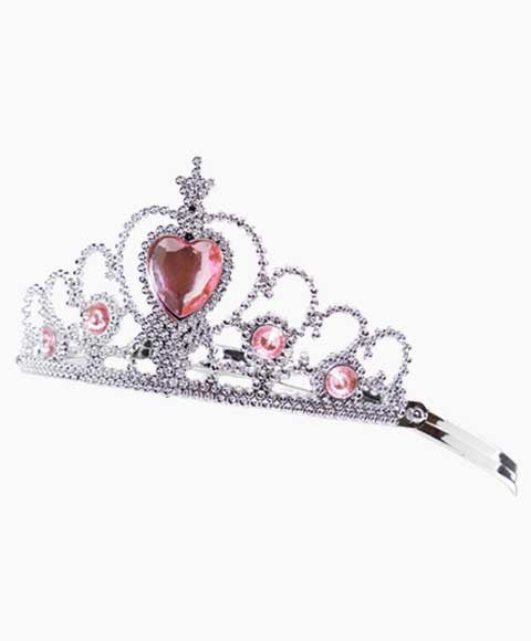 Plastic Tiara With Heart Gem 7145