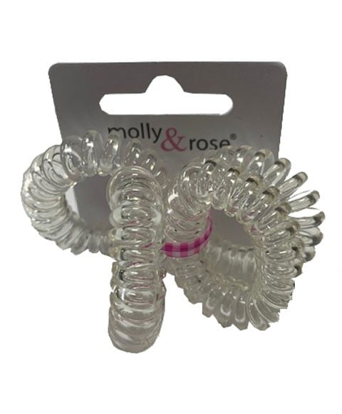 Spiral Hair Bobble Grips Clear 5756