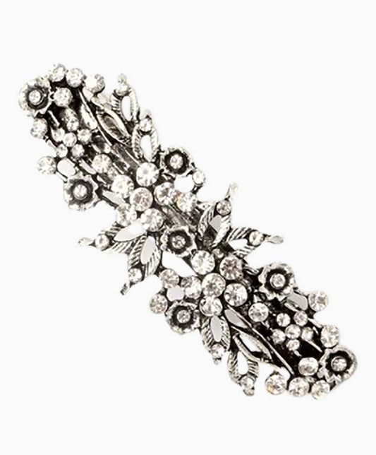 Vintage Style Crystal Flower Barrette 4226