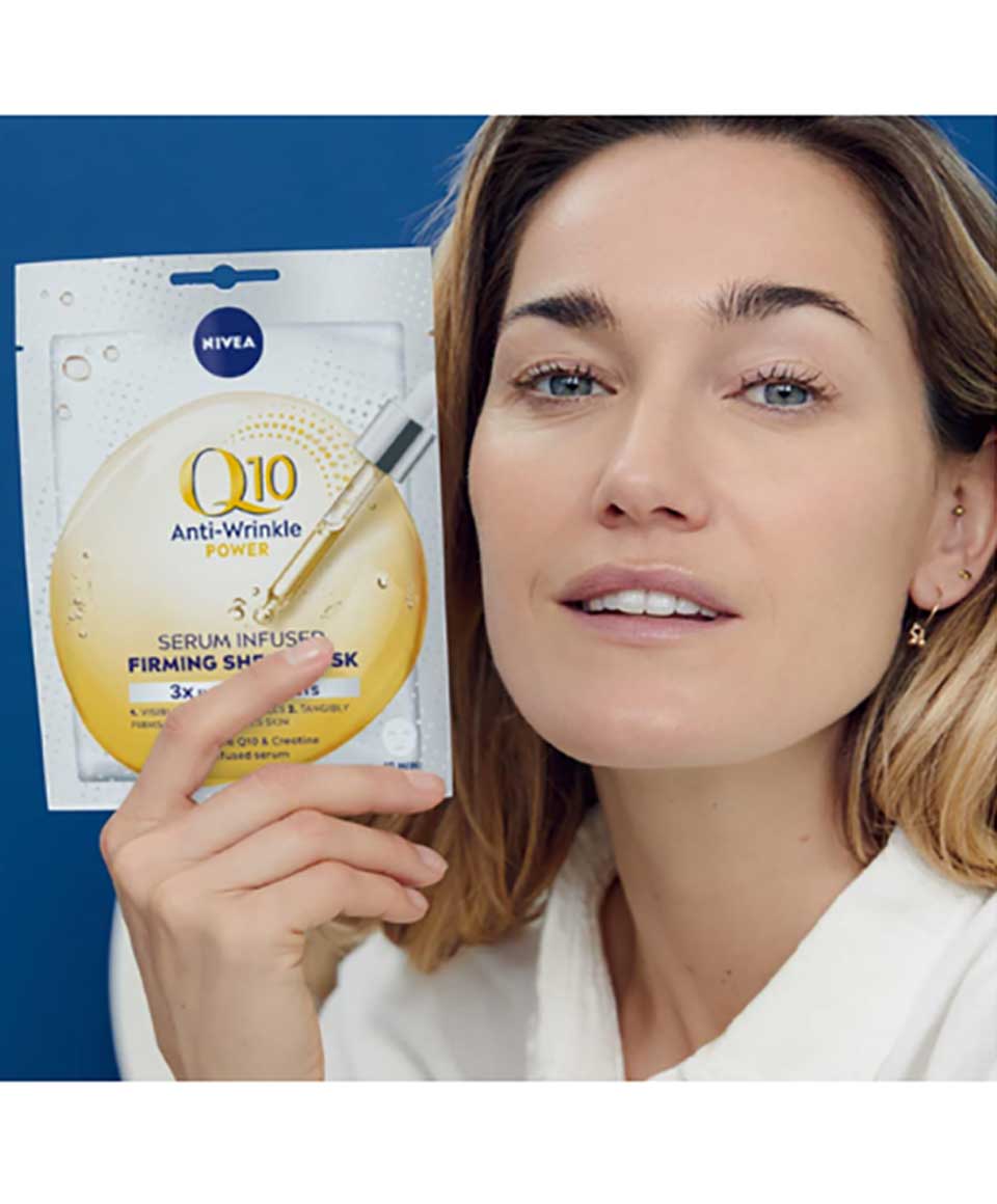 Q10 Power Anti Wrinkle Serum Infused Firming Sheet Mask