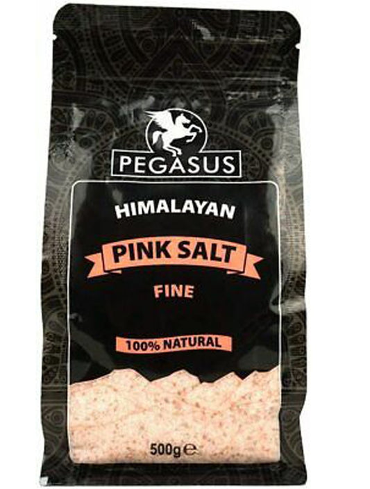 Pegasus Himalayan Pink Salt Fine Pouch 500g Box of 6