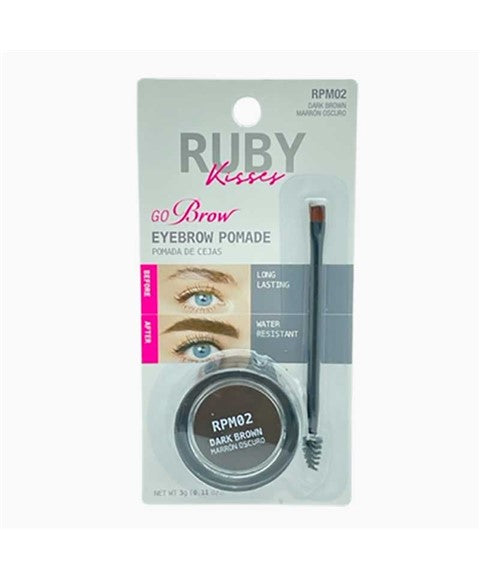 Ruby Kisses Go Brow Pomade RPM02 Dark Brown