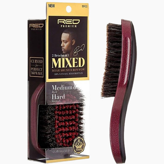 Red Premium Mixed Boar Brush BR02