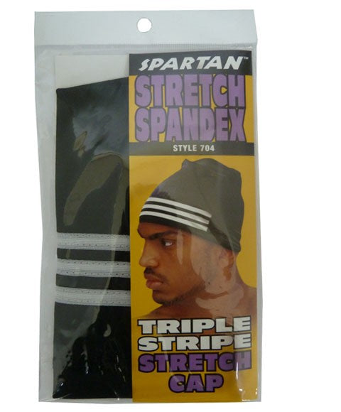 Spartan Cool Stretch Spandex Cap With Racing Stripes