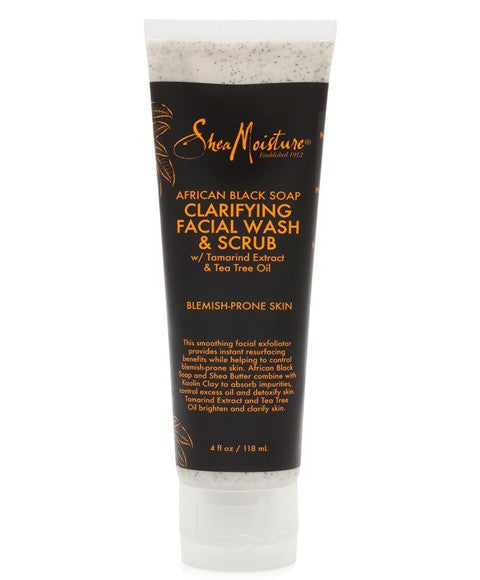 African Black Soap Clarifying Facial Wash And Scrub