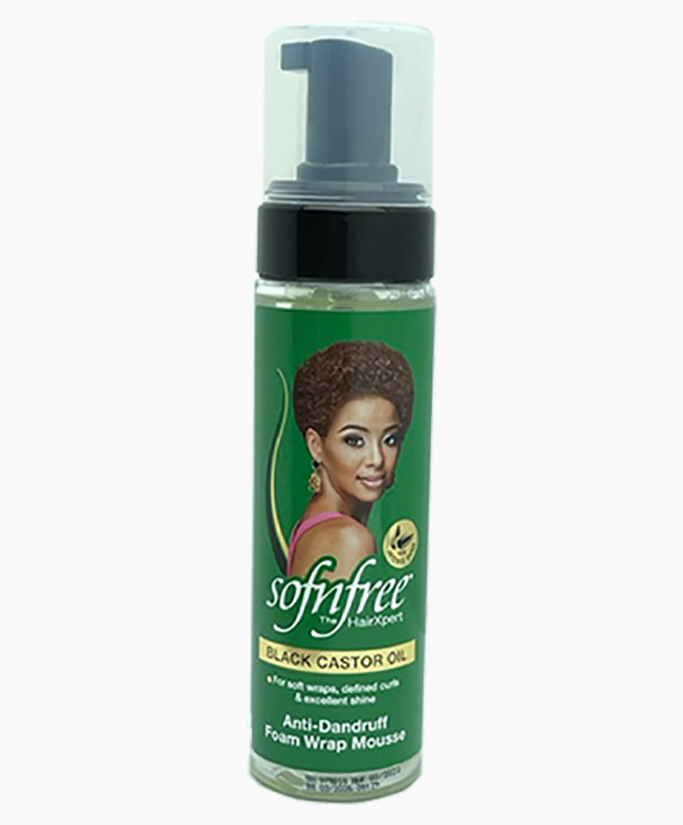 Sof N Free Black Castor Oil Anti Dandruff Foam Wrap Mousse