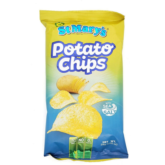 St Marys Potato Chips Sea Salt 28g Box of 48