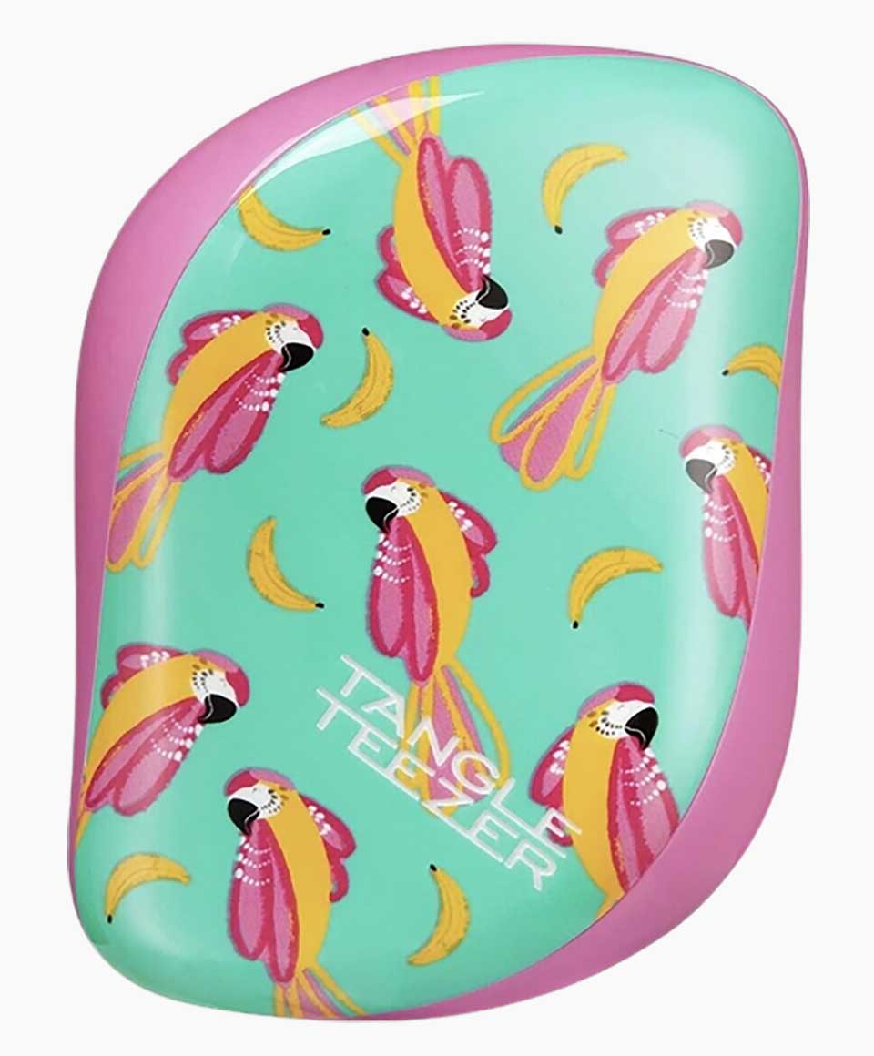 On The Go Detangling Hairbrush Compact Styler Parrots